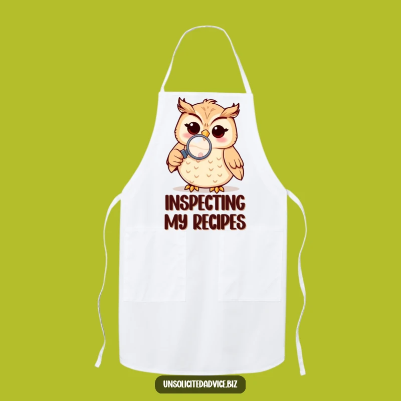 Funny Owl Magnifying Apron: Cook with Curious Precision