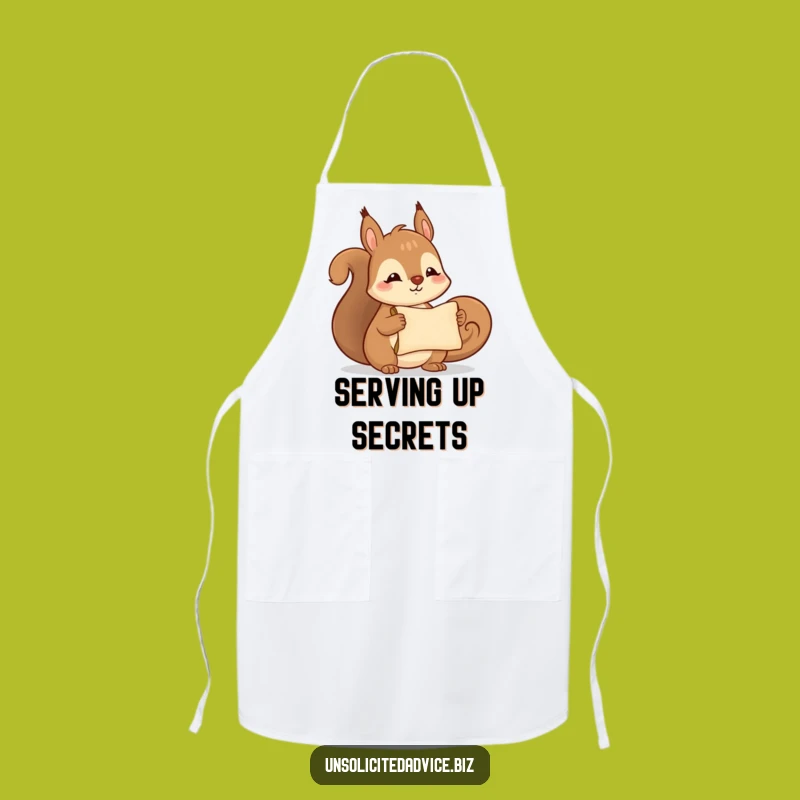Funny Squirrel Scroll Apron: Cook with Cute, Secretive Style