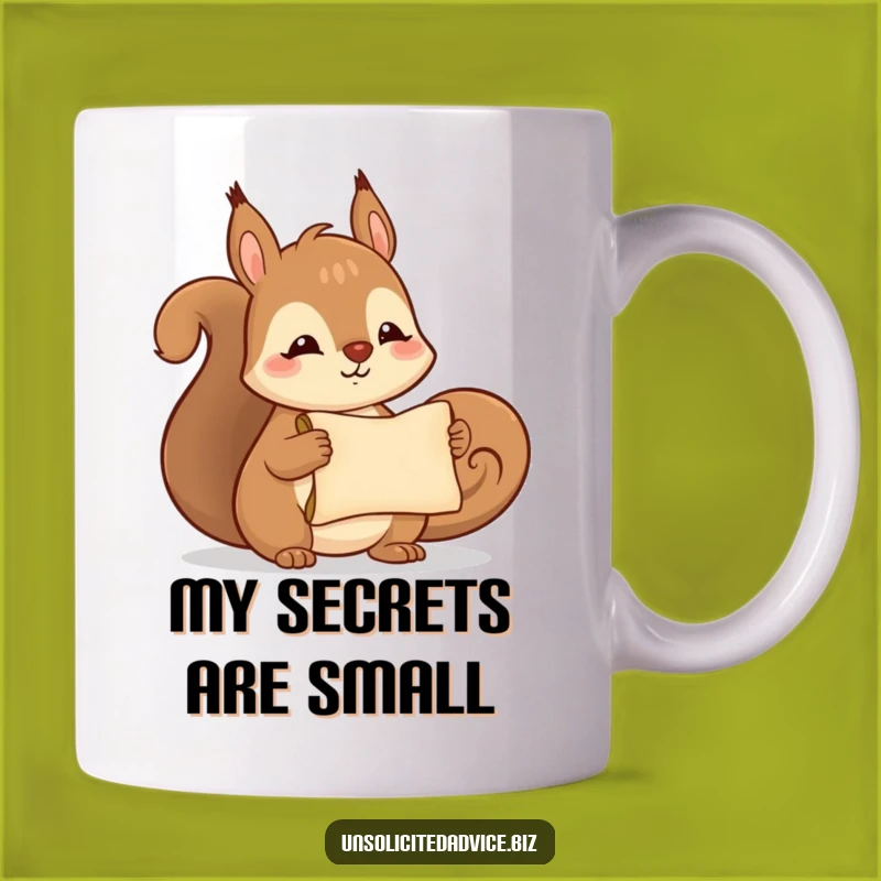 Funny Squirrel Scroll Mug: Cute Nutty Messenger, Perfect Gift