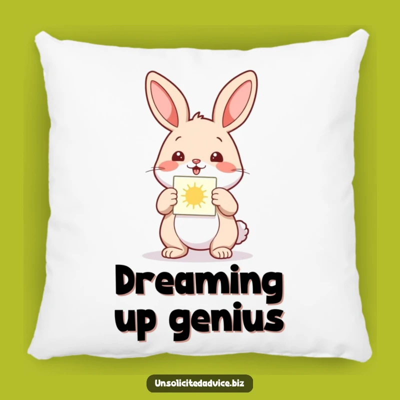 Funny Rabbit Diagram Pillow: Cozy Comfort for Bright Ideas