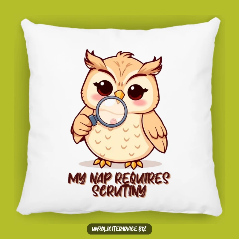 Funny Owl Magnifying Pillow: Cozy Comfort for Curious Minds