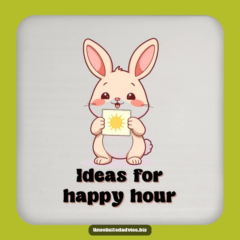 Funny Rabbit Diagram Coaster: Protect Drinks with Bright Ideas