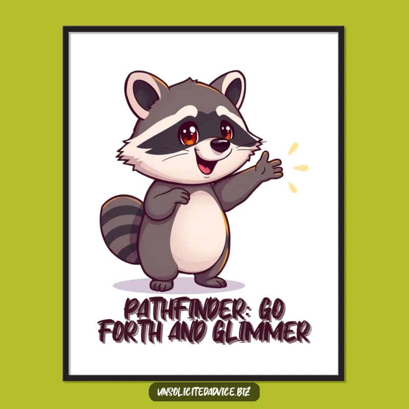 Free Printable Wall Art: Humorous Raccoon Inspiring Your Wildest Dreams!