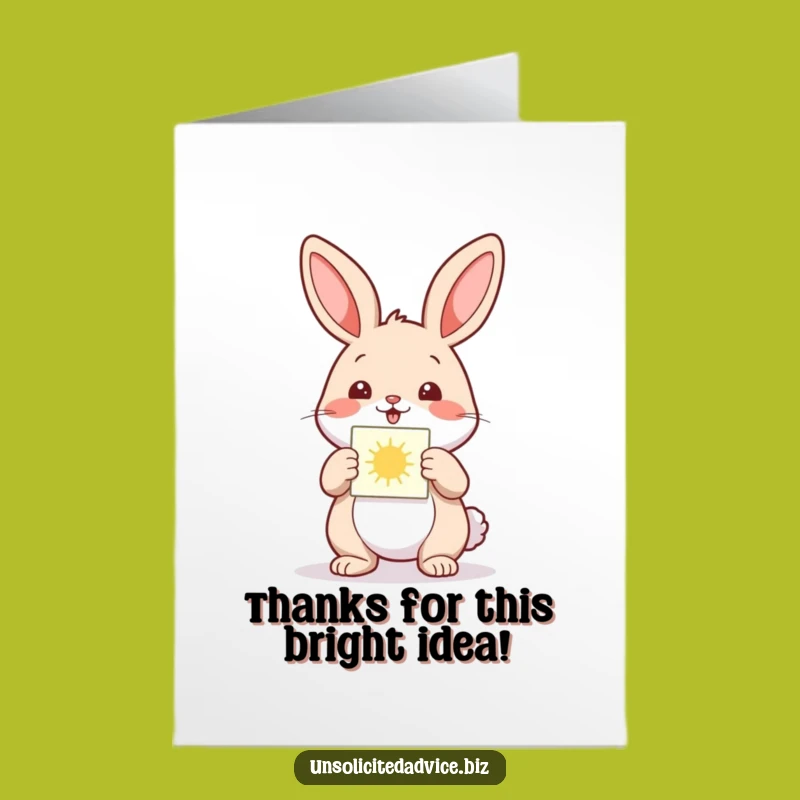 Free Printable Thank You Card: Rabbit's Helpful Diagram Downloadable Greeting