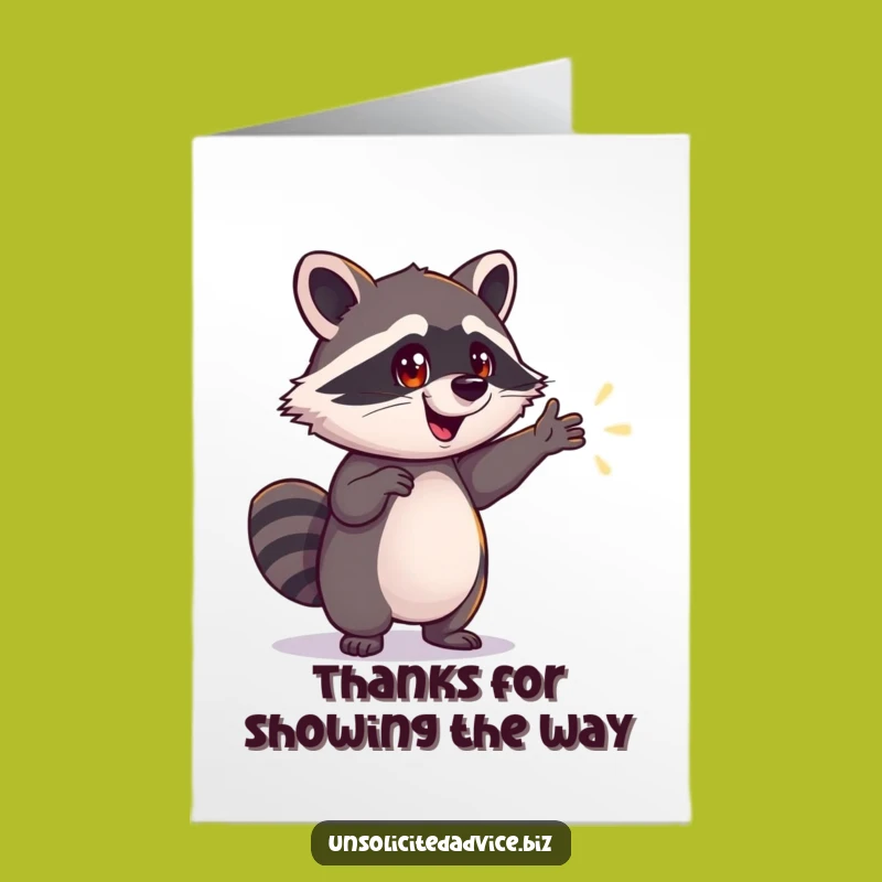 Funny Raccoon Thank You Card: Free Printable Appreciation Gift!
