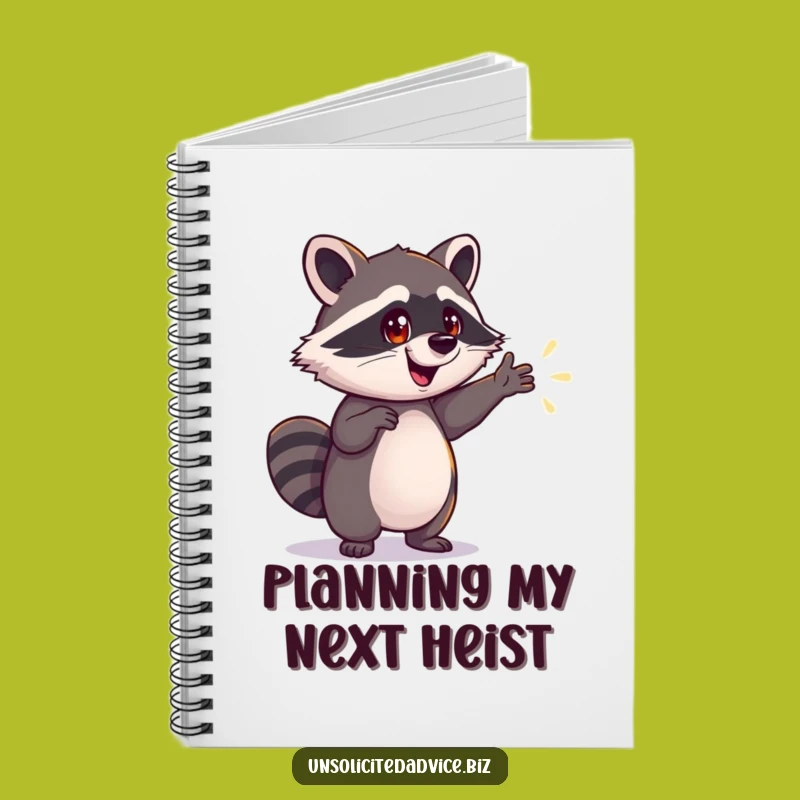 Funny Raccoon Notebook: Jot Down Your Dreams on a Shimmering Path