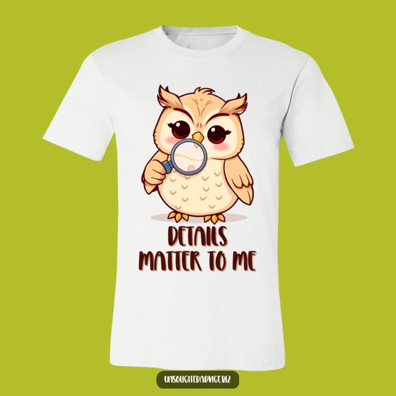 Funny Owl Magnifying T-Shirt: Curious Character's Discovery, Great Gift