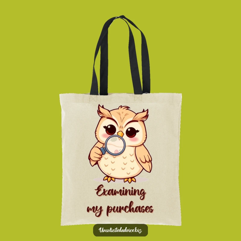 Funny Owl Magnifying Tote Bag: Carry Your Discoveries in Style
